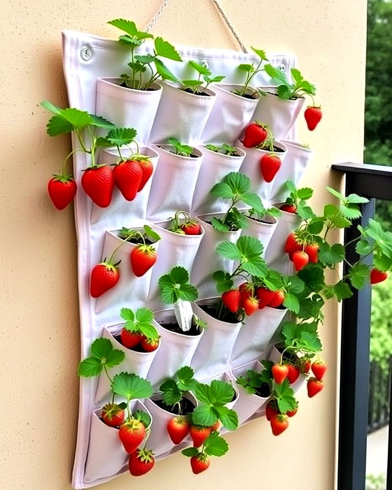 shoe organizer wall strawberry planter