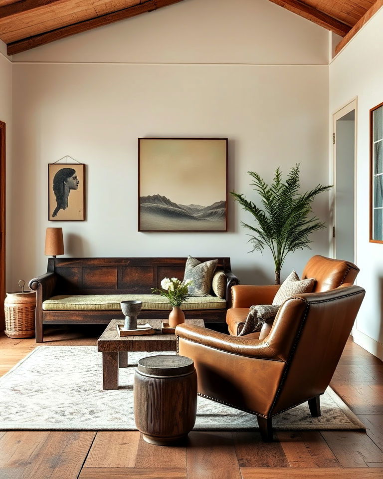showcase weathered furniture