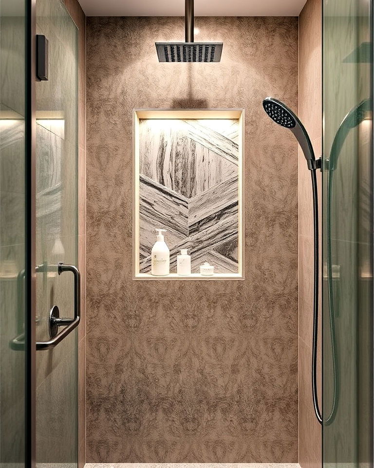 shower niche for stylish storage
