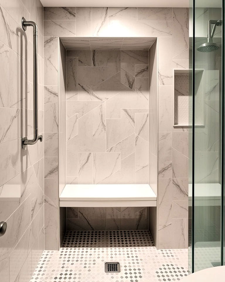 shower niche with built in seat