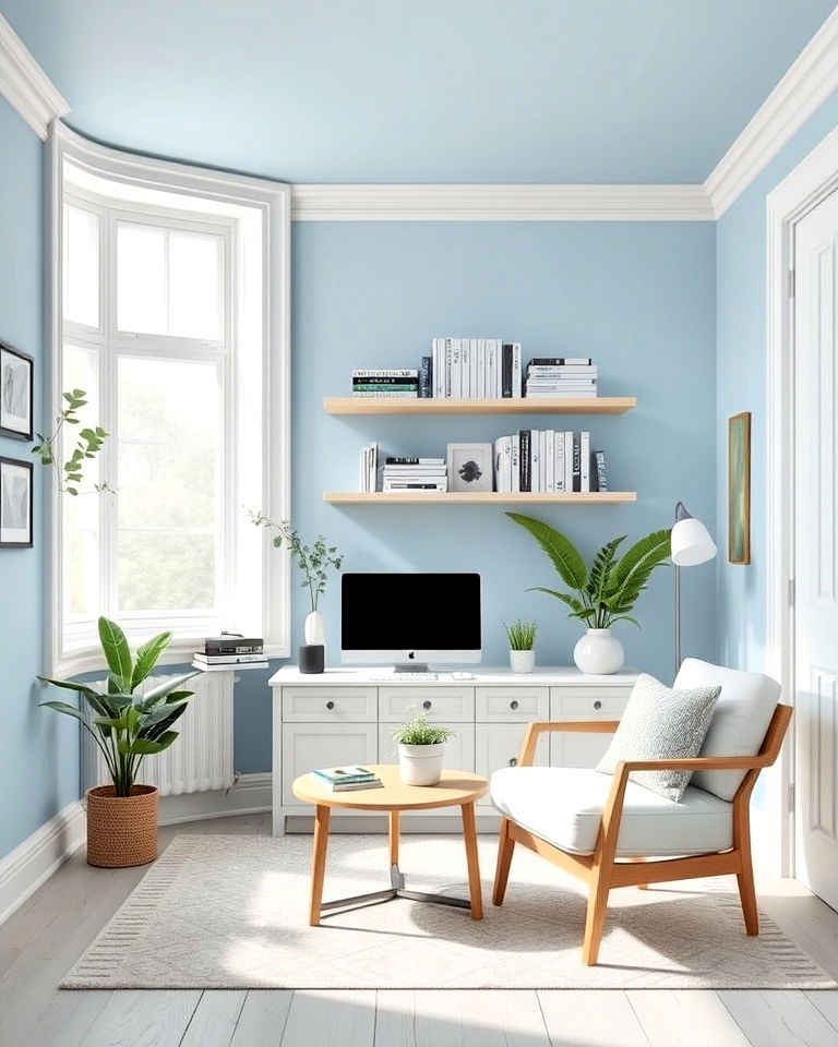 sky blue home for expansive calm