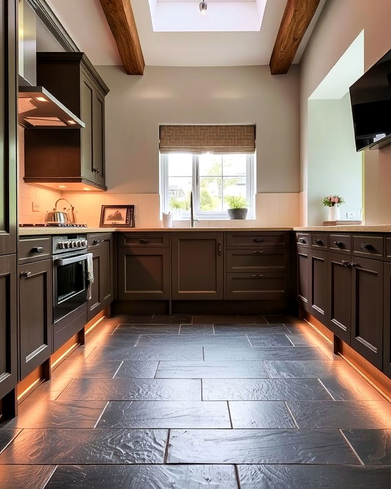 slate floor with underfloor heating slate floor with underfloor heating