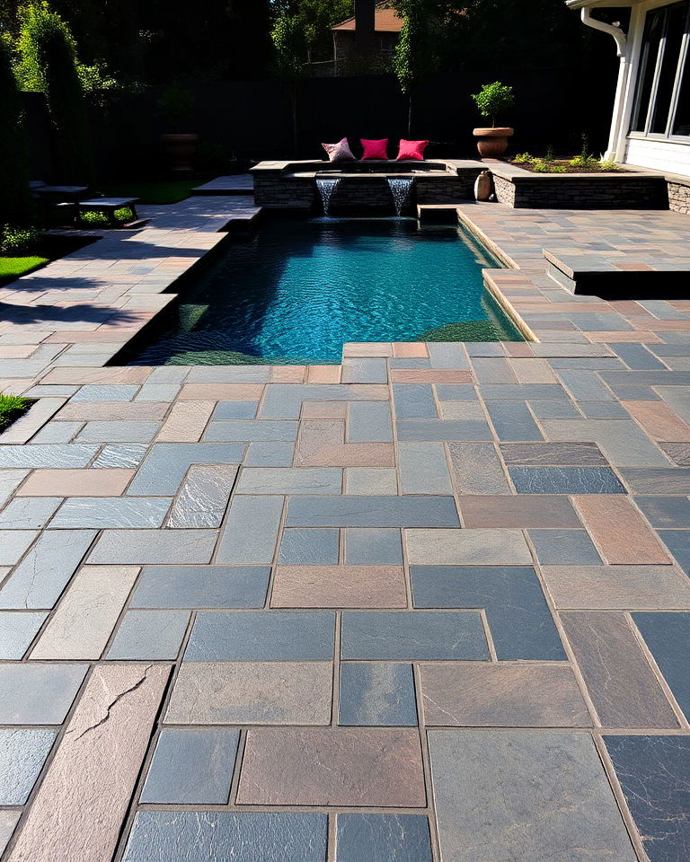 slate pavers for vibrant hues