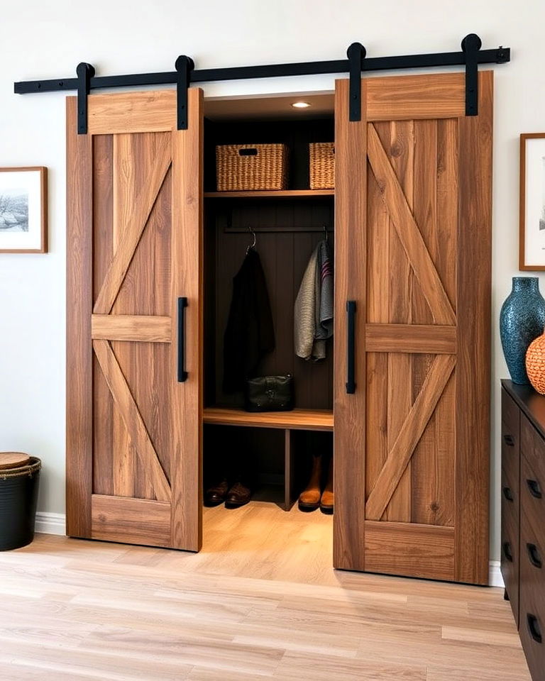sliding barn doors to boot room