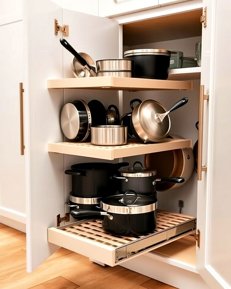 sliding cabinet organizers