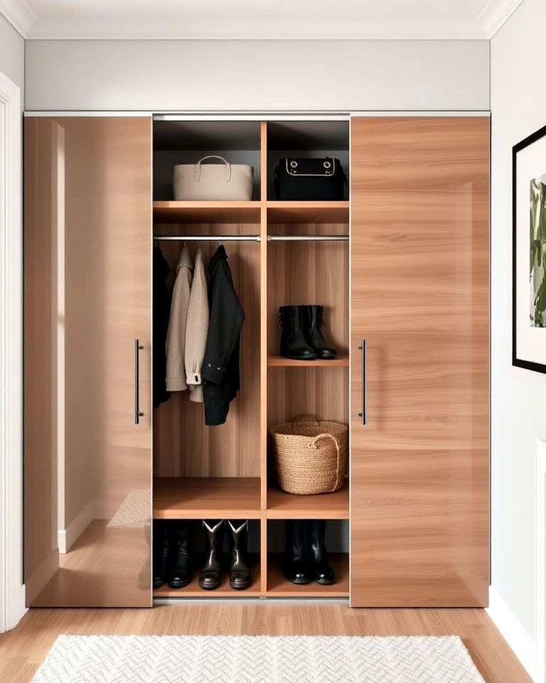 sliding door closets in boot room