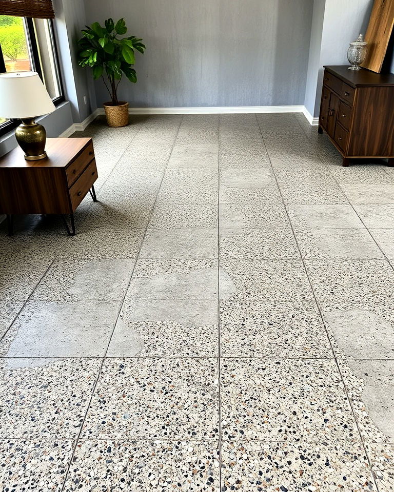 slip resistant exposed aggregate concrete floor
