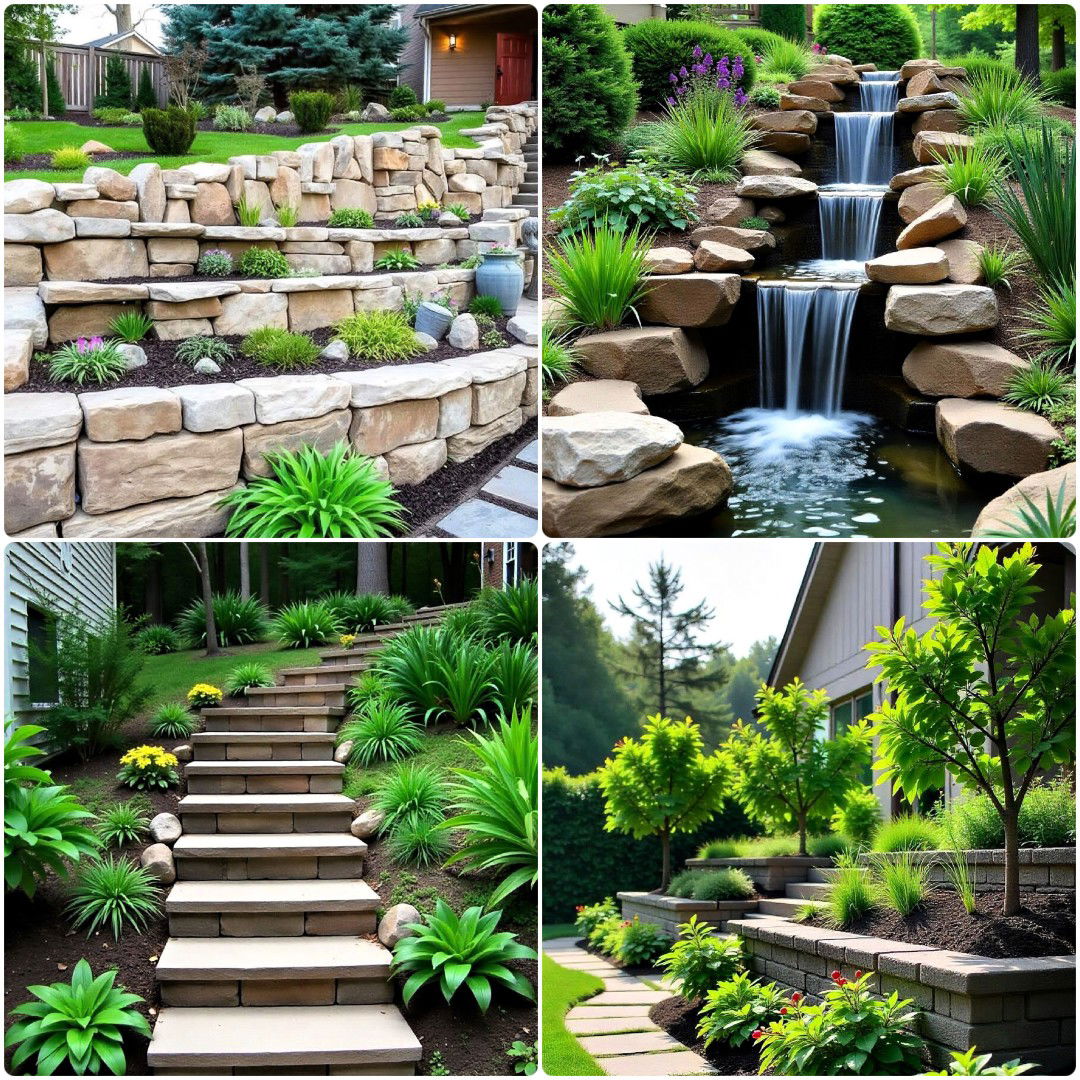 20 Sloped Backyard Ideas for A Stunning Landscape