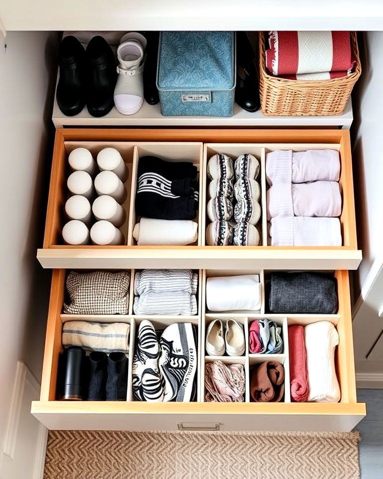 small closet drawer organizers