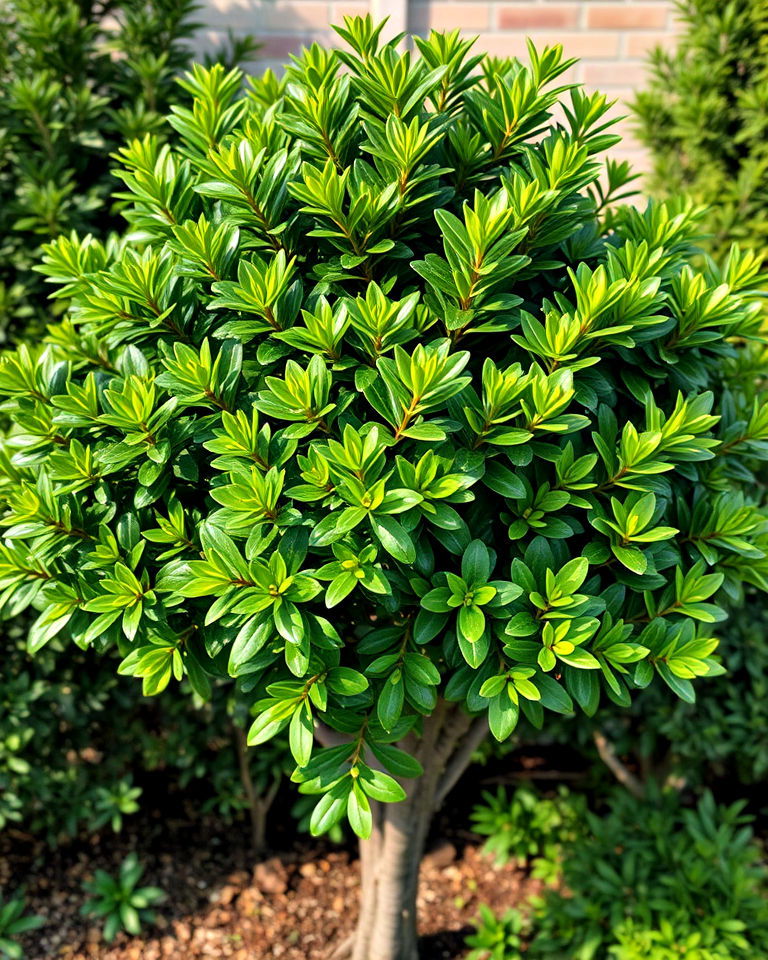 small front yard bay laurel tree