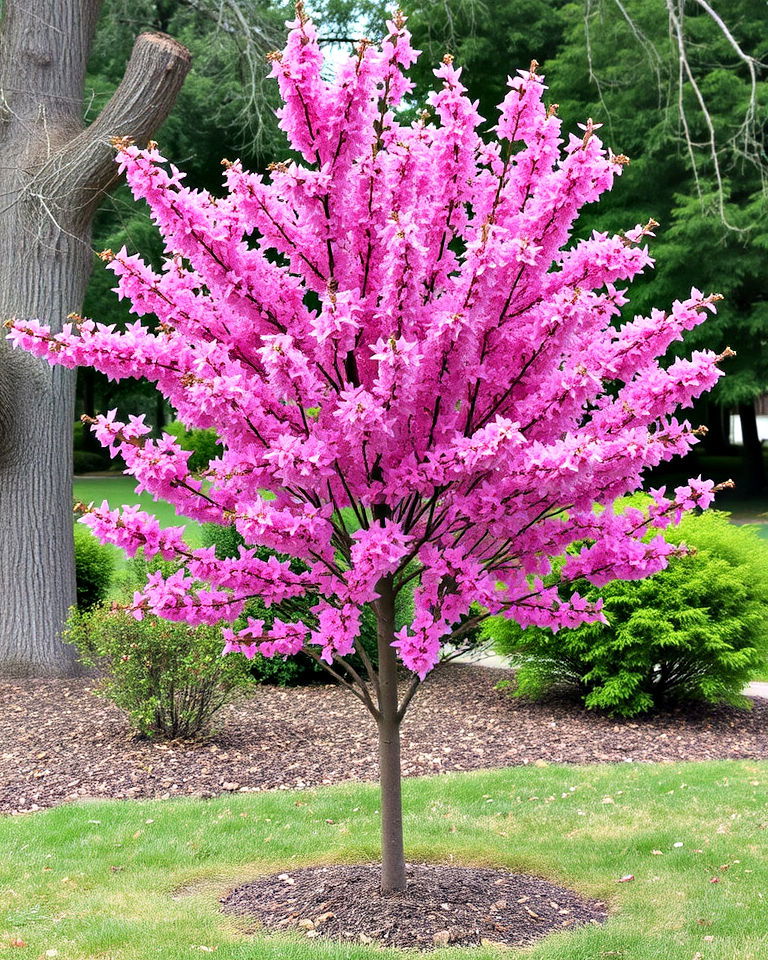 small front yard redbud tree