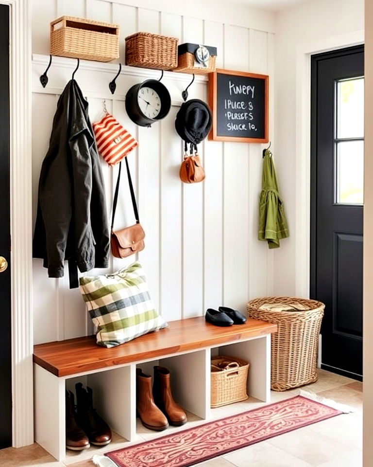 small practical mudroom