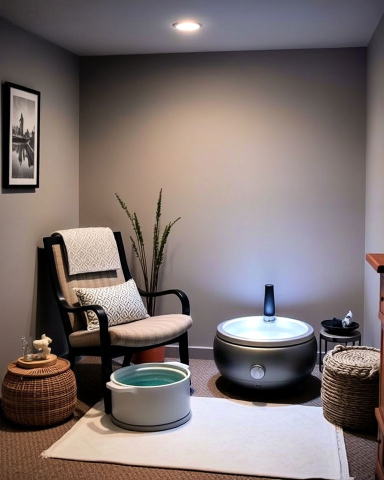 small spa retreat for basement