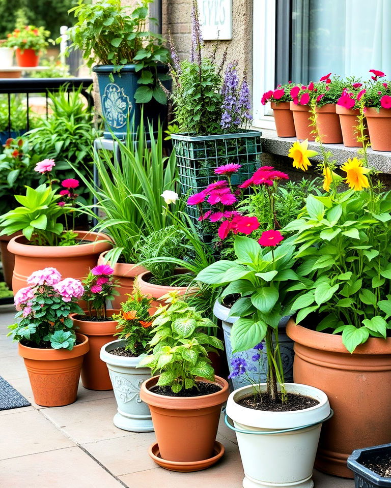 small space container garden