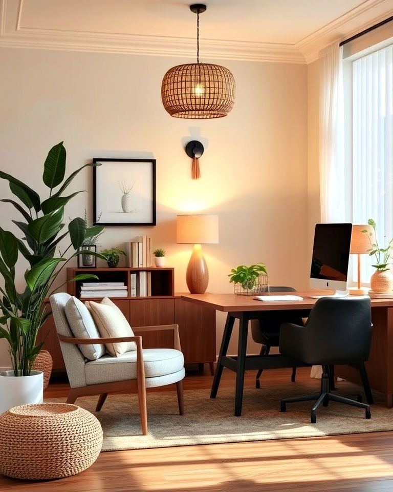 soft lighting for therapist office