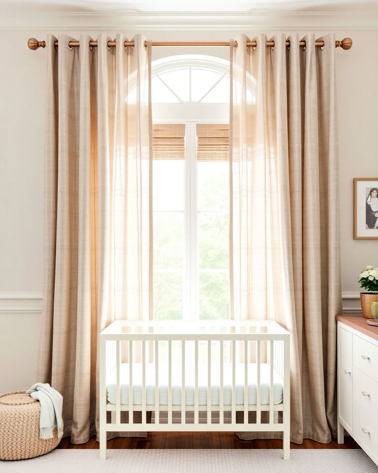 soft linen nursery curtains