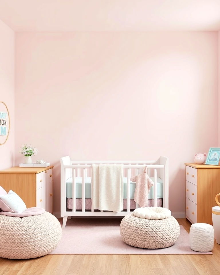 soft pastel baby room palette