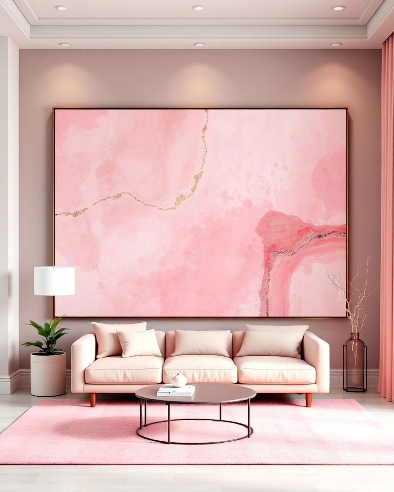 soft pink statement art