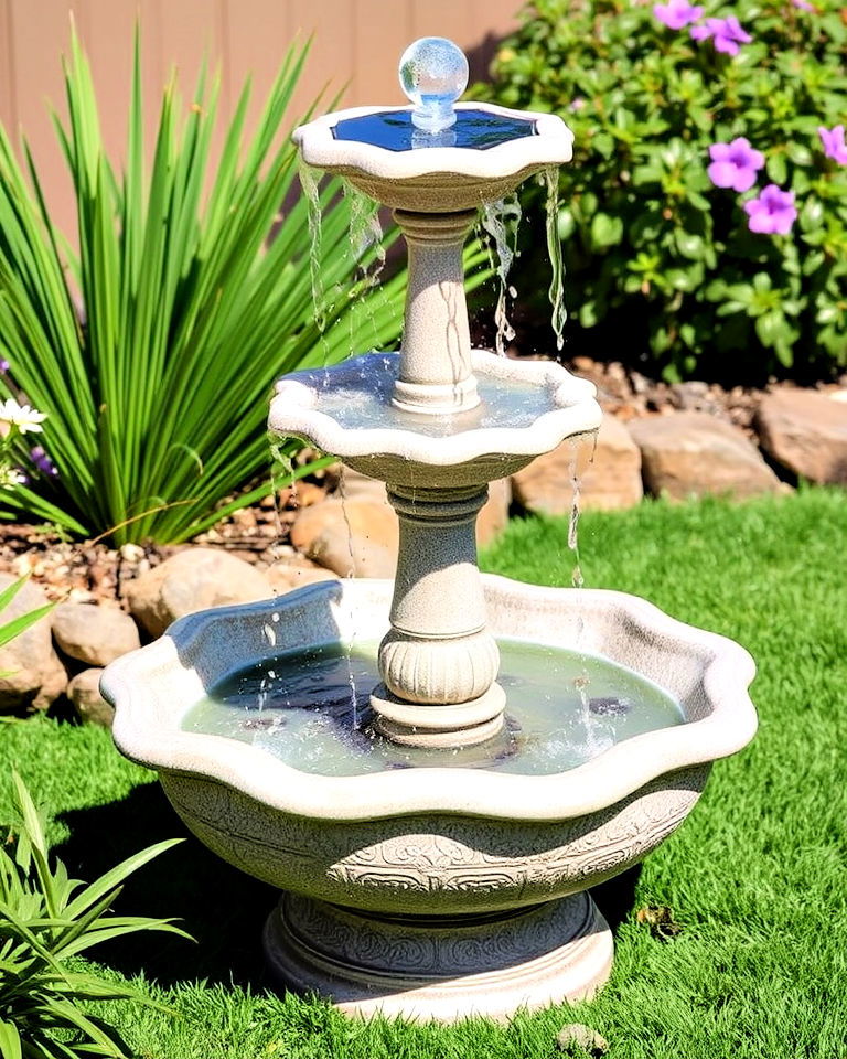solar powered fountain