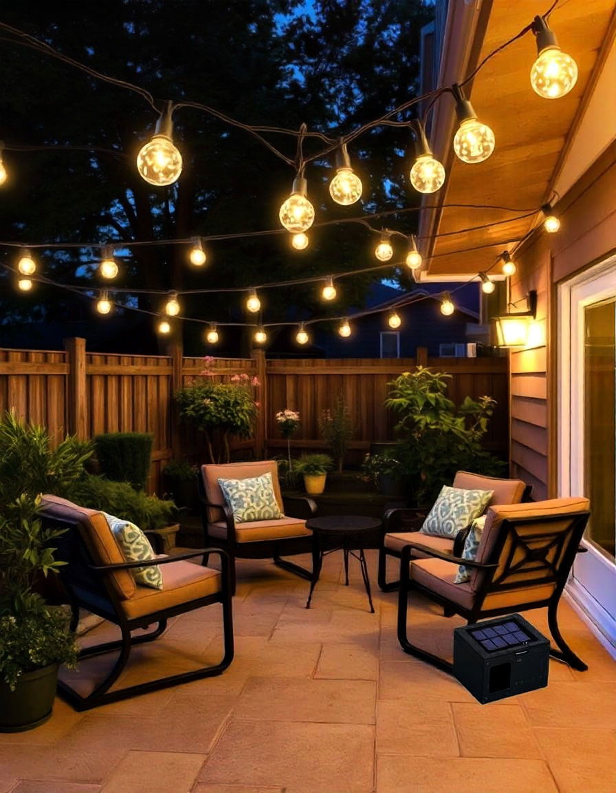 solar powered string lights for sustainability