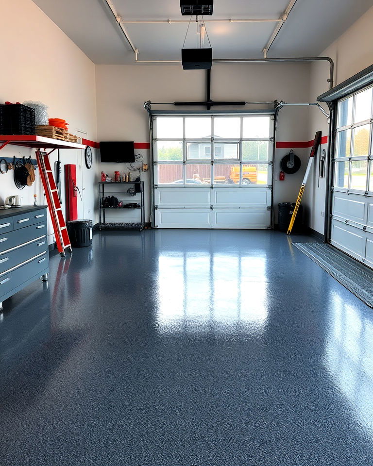 solid color epoxy floor