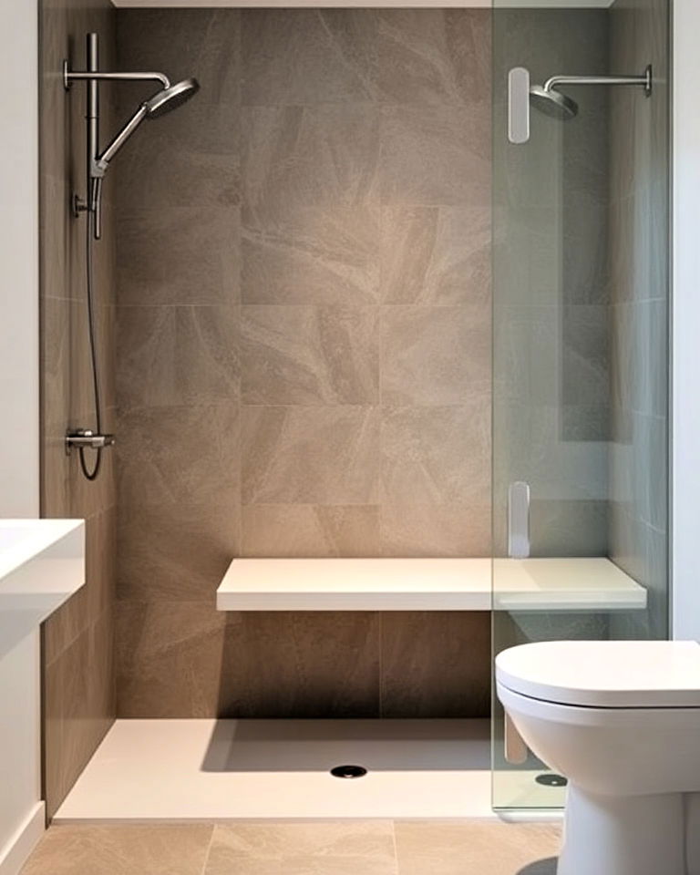solid surface shower seat