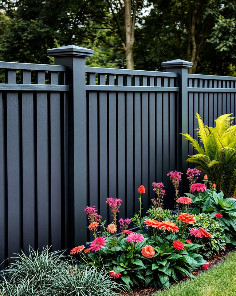 sophisticated charcoal fence paint color