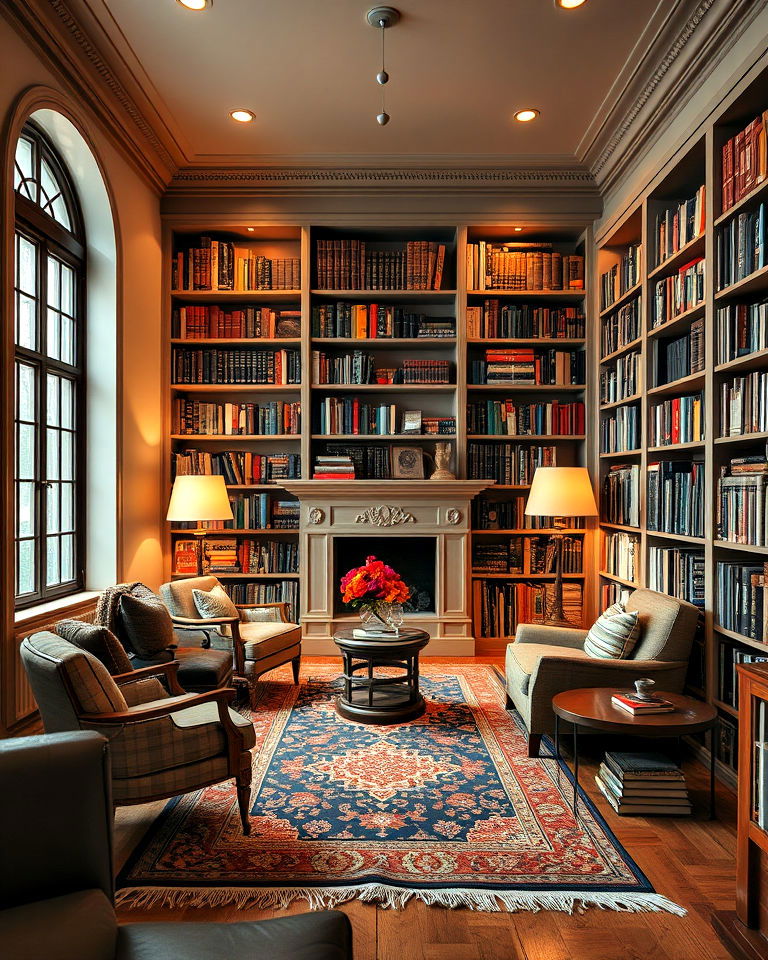 sophisticated library for book lovers