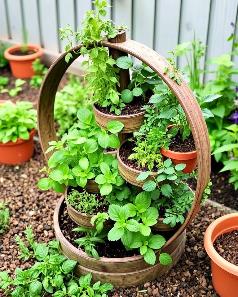 space efficient herb spiral