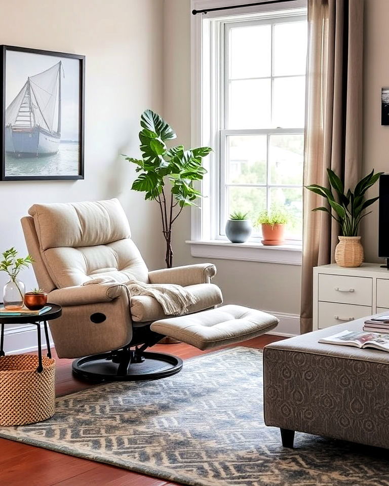 space saving recliner for small living room