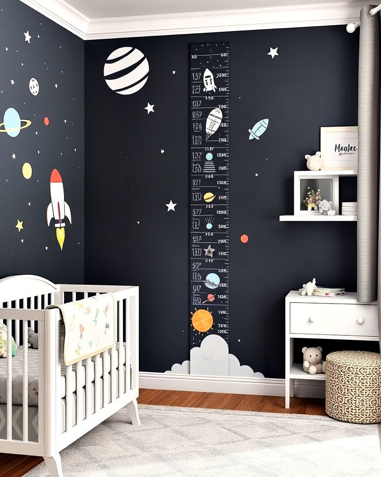 space themed growth chart