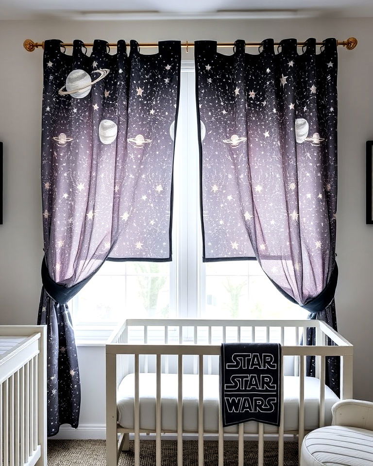 space themed nursery curtains