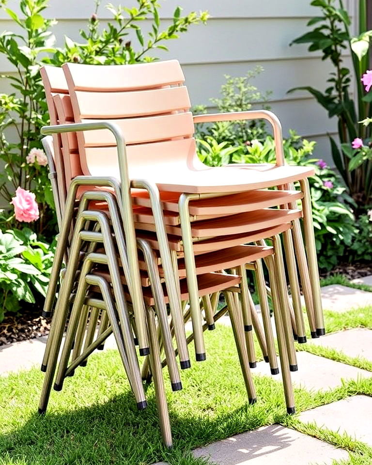 stackable chairs for garden seating