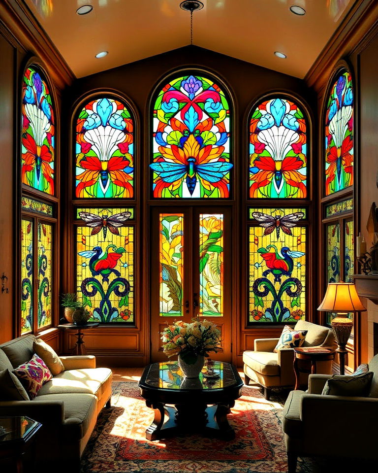 stained glass accents