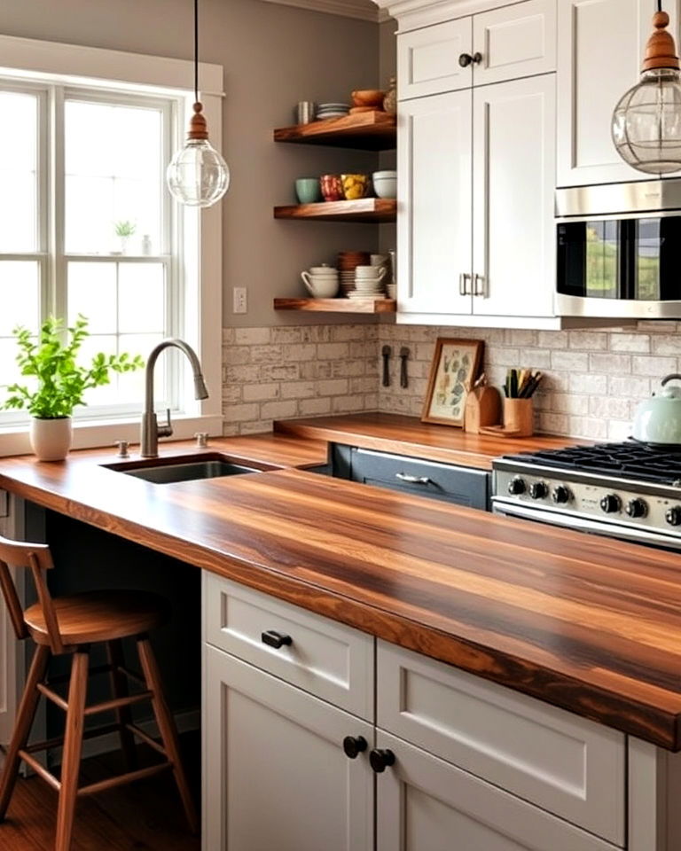 stained wood countertop