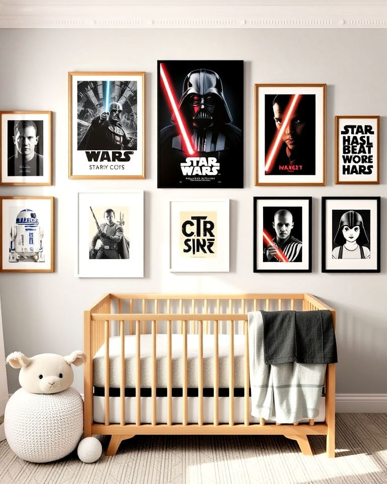 star wars artwork gallery wall design
