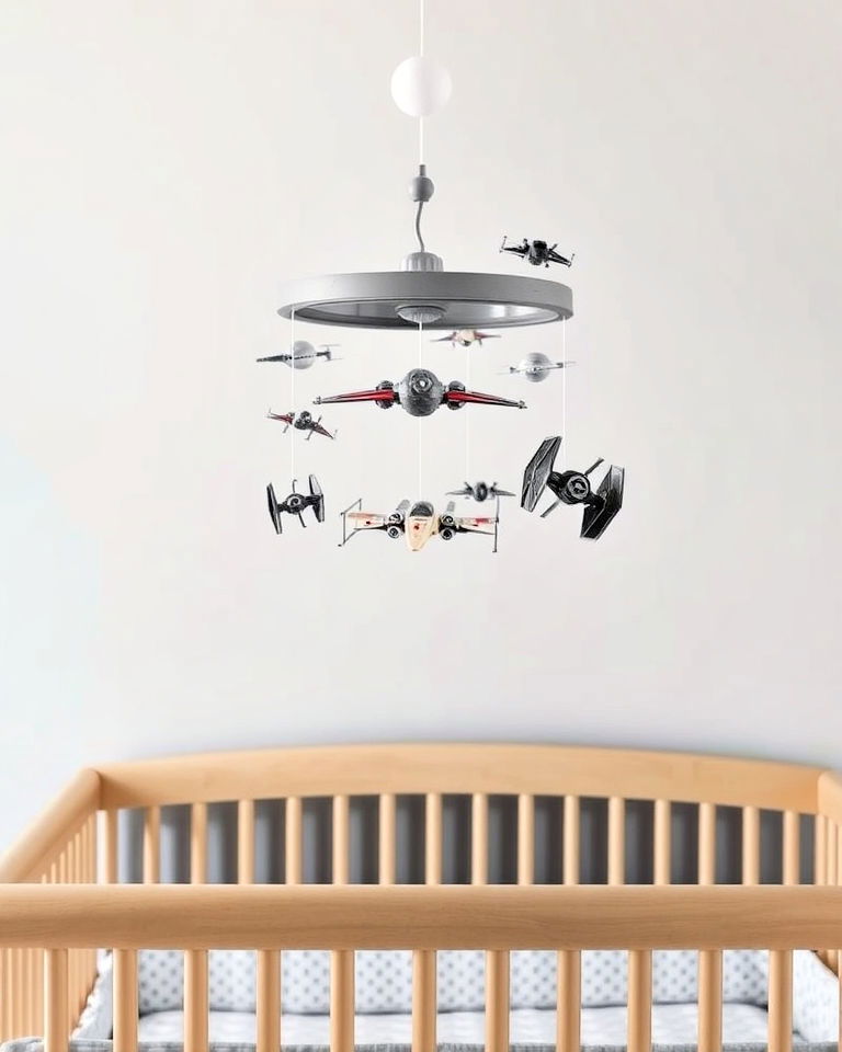 star wars themed mobile for nursery