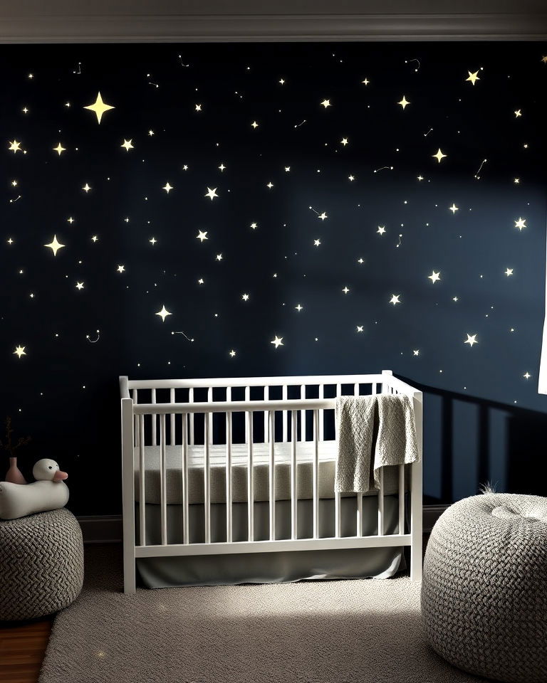 starry night walls whimsical nursery