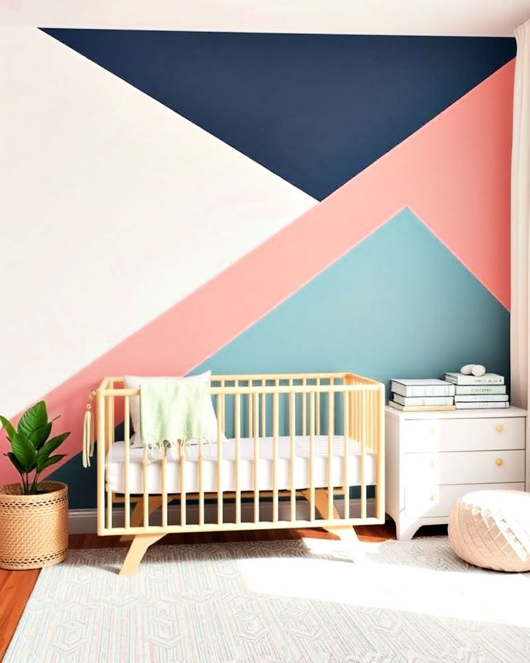 statement accent wall for baby room