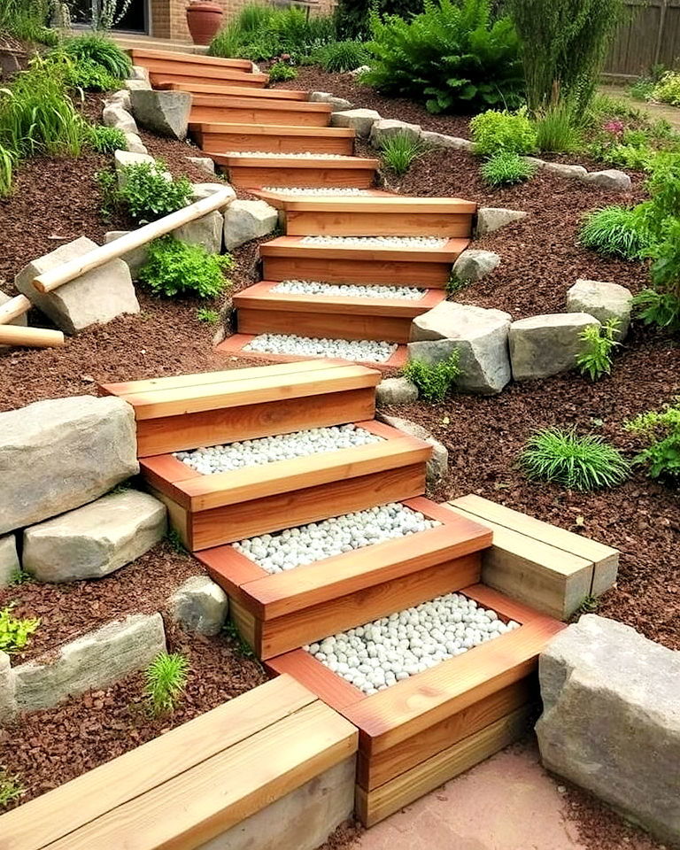 steps and stairs with sleepers
