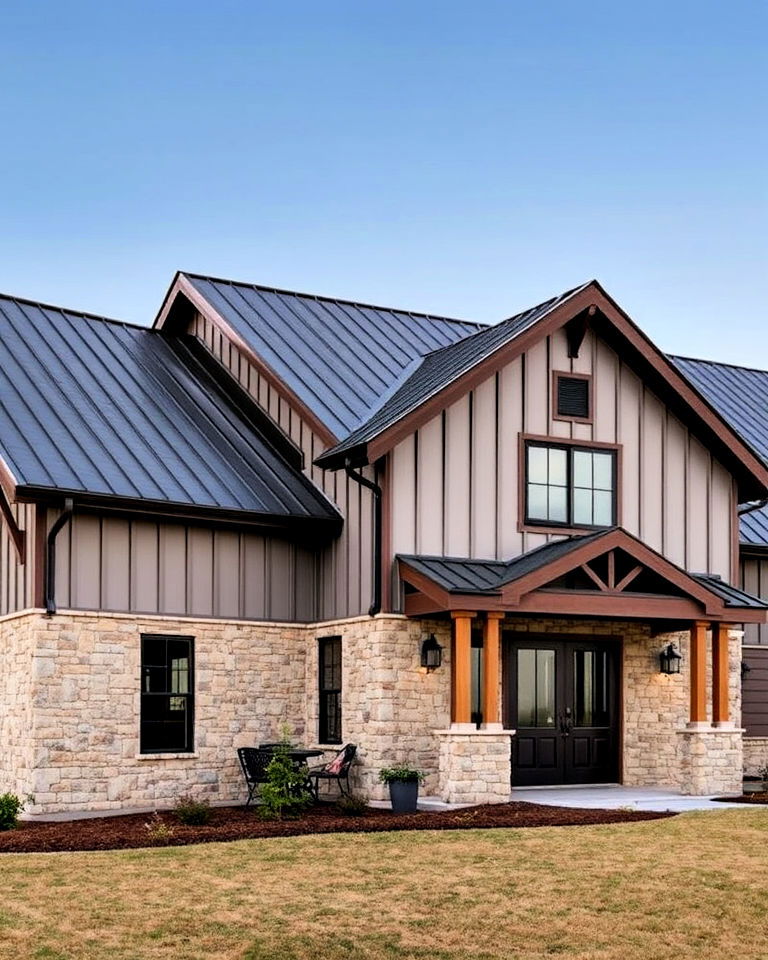 stone and metal house exteriors