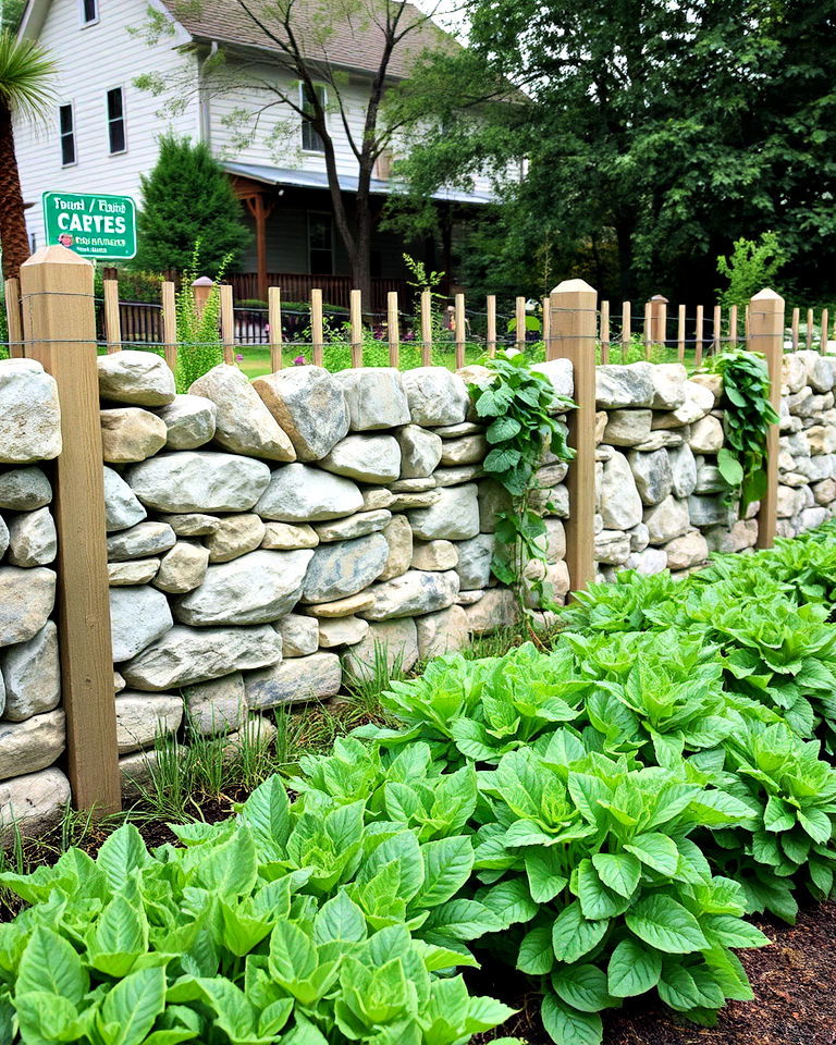 stone wall fence