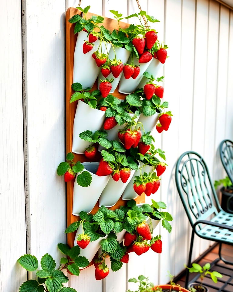 strawberry hanging wall planter