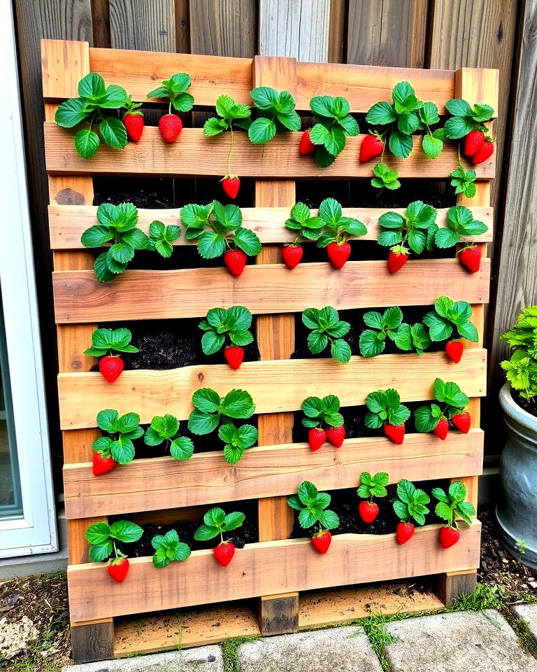 strawberry pallet planter