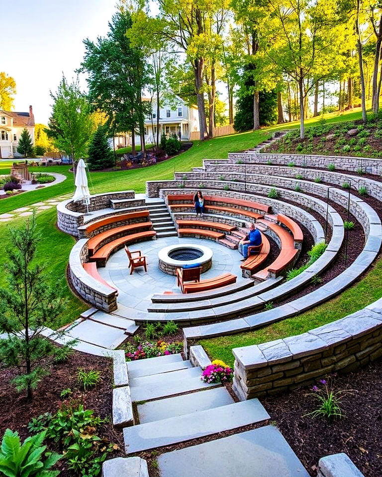 stylish amphitheater seating area
