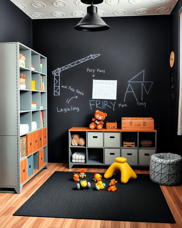 stylish industrial style play area