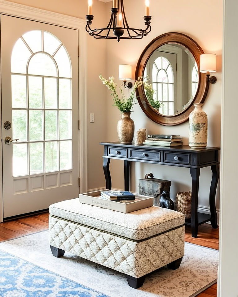 stylish upholstered ottoman