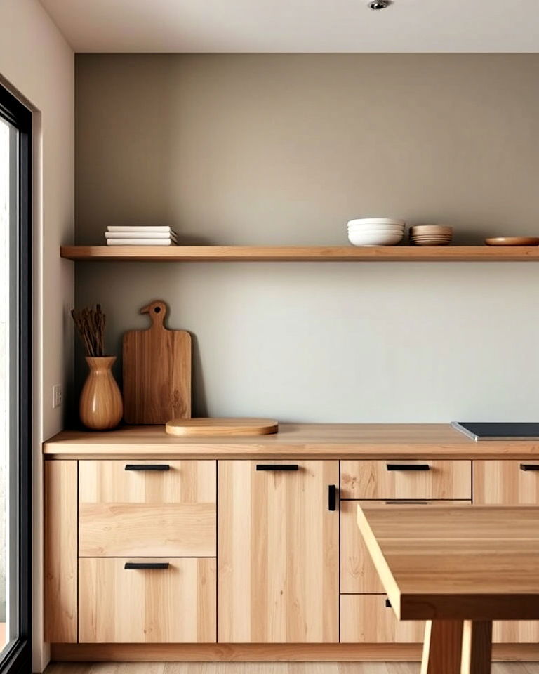 subdued accent wall kitchen