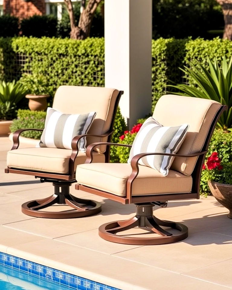 swivel lounge chairs for pool