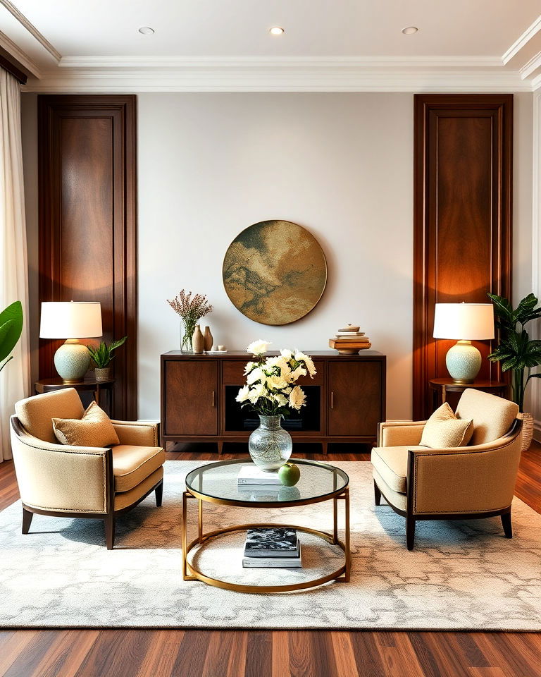 symmetrical arrangements feng shui living room